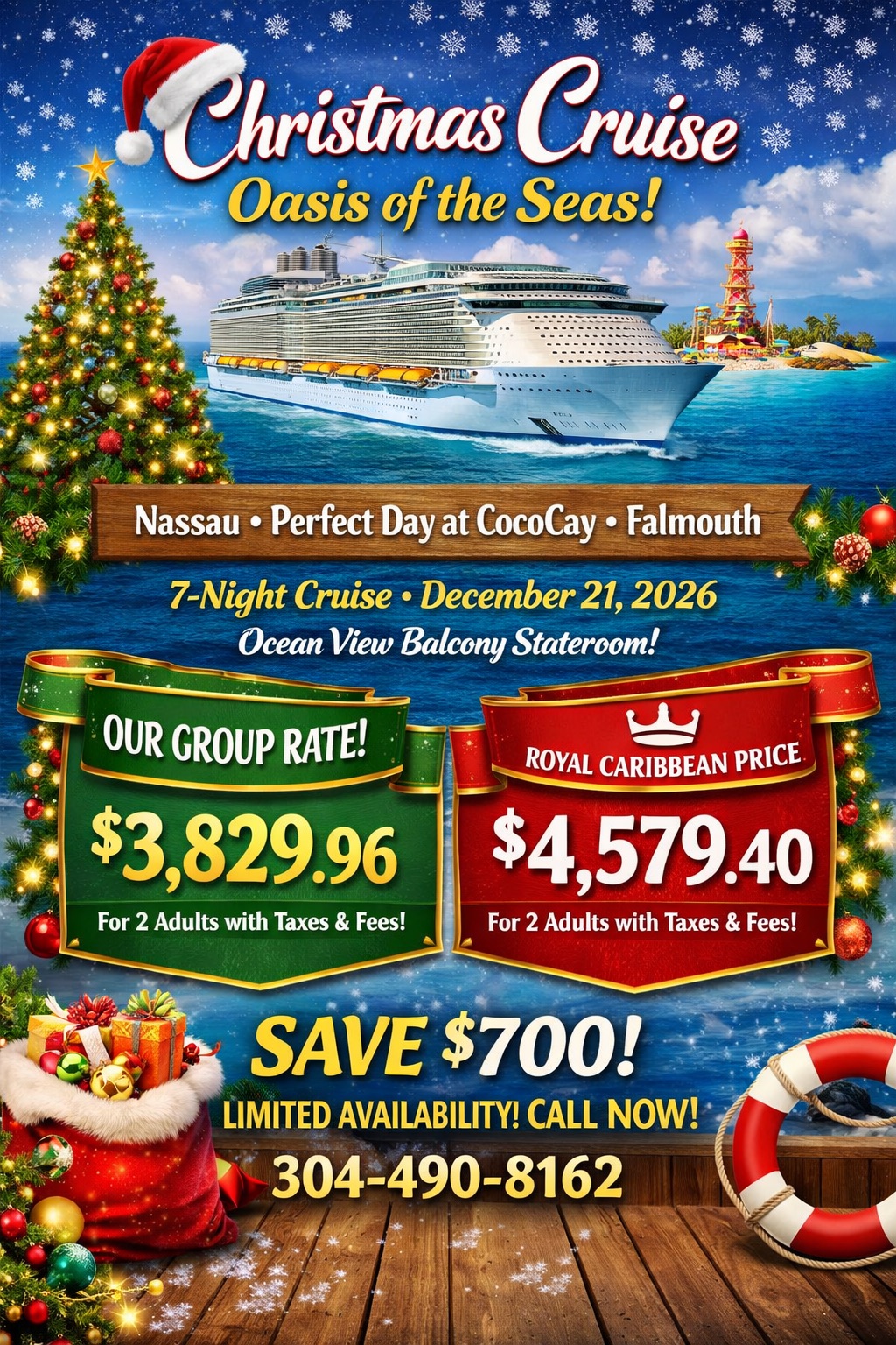 Oasis of the Seas
December 21, 2026