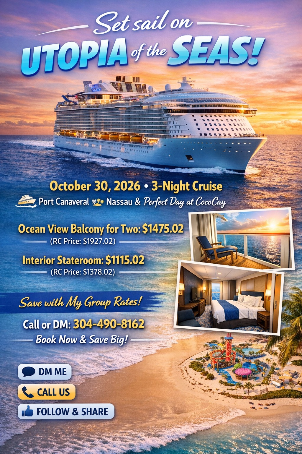 Utopia of the Seas
October 30, 2026