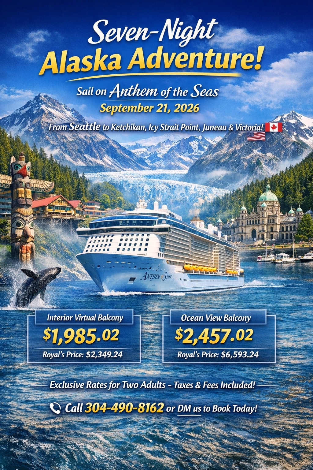 Anthem of the Seas 
September 21, 2026