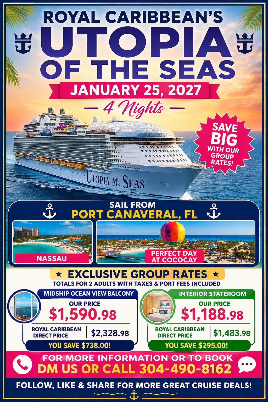 Utopia of the Seas January 2027