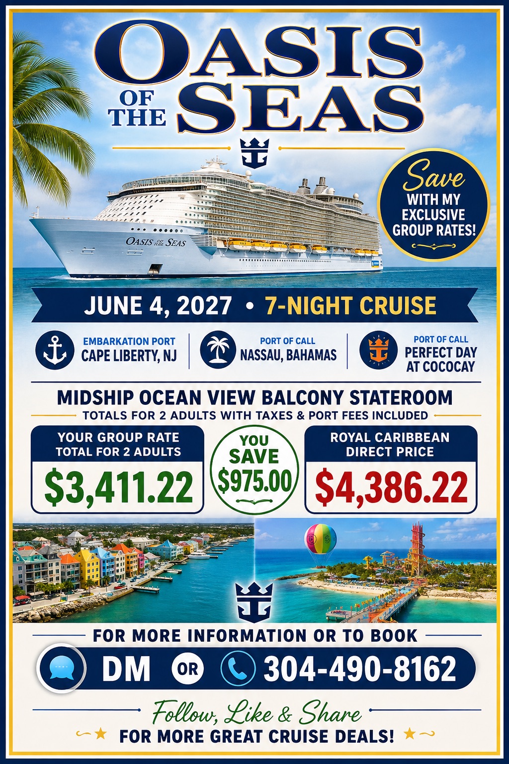 Oasis of the Seas June 2027